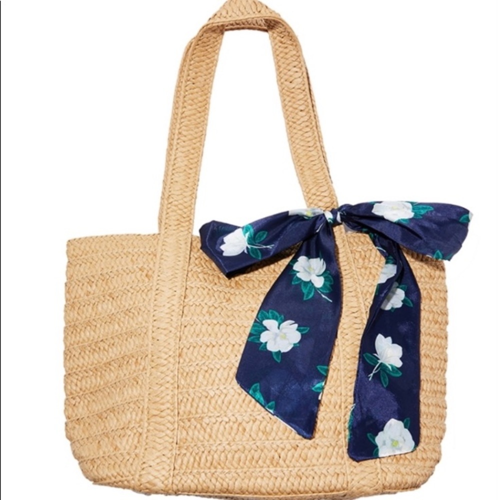 COPY - Draper James straw bag with floral scarf